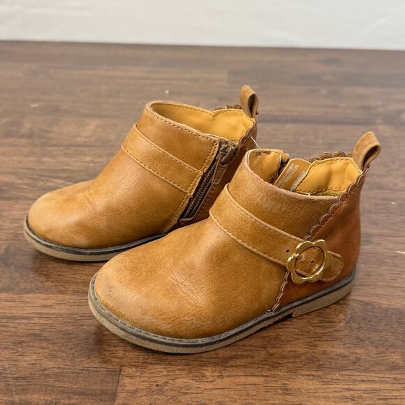 Gymboree Toddler Booties Scalloped 7C - Picture 1 of 6